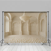 Lofaris Pearl Ballroom Photography Backdrop Elegant Luxury Room with Arches Fantasy Wedding or Maternity Photo Shoots